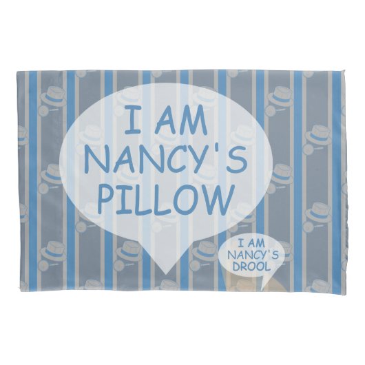 おもしろいとファンシーカスタマイズ可能な探偵 枕カバー (正面)