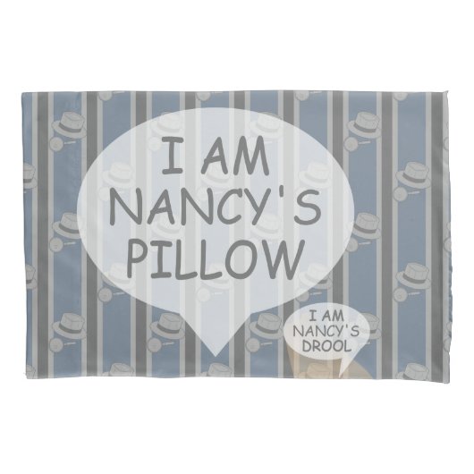 おもしろいとファンシーカスタマイズ可能な探偵 枕カバー (正面)