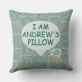 おもしろいとファンシーカスタマイズ可能な緑迷路 クッション (裏面)