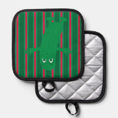 おもしろいとファンシークリスマスの漬物 鍋敷き (正面/裏面)