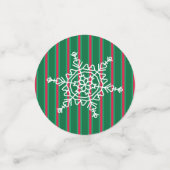 おもしろいとファンシークリスマススノーフレーク コンフェッティ (スモール正面)