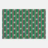 おもしろいとファンシークリスマススノーフレーク ラッピングペーパーシート (正面)