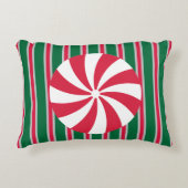 おもしろいとファンシークリスマスペパーミントキャンディ アクセントクッション (正面)