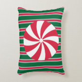 おもしろいとファンシークリスマスペパーミントキャンディ アクセントクッション (正面(垂直))
