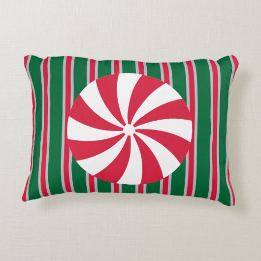 おもしろいとファンシークリスマスペパーミントキャンディ アクセントクッション (裏面)