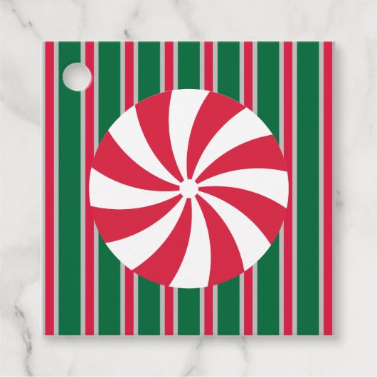 おもしろいとファンシークリスマスペパーミントキャンディ フェイバータグ (正面)