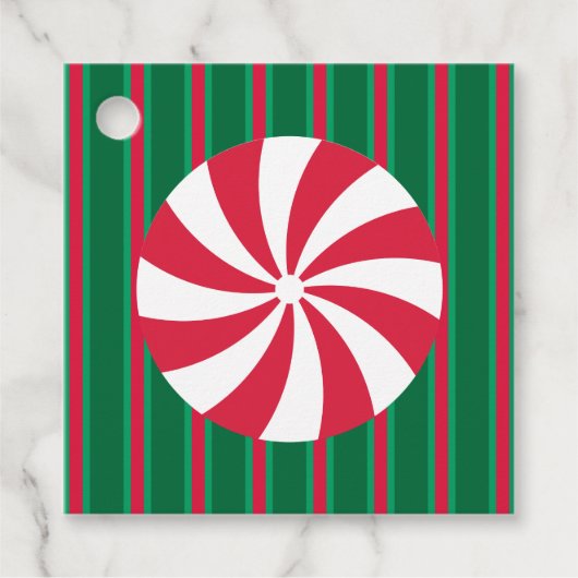 おもしろいとファンシークリスマスペパーミントキャンディ フェイバータグ (正面)