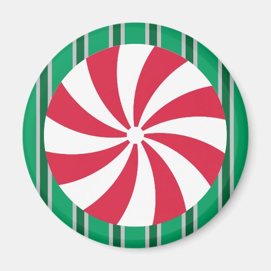 おもしろいとファンシークリスマスペパーミントキャンディ マグネット (正面)