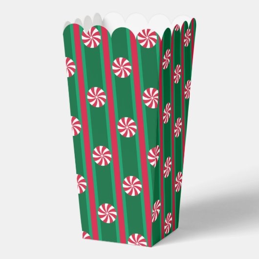 おもしろいとファンシークリスマスペパーミントポップコーン フェイバーボックス (正面)