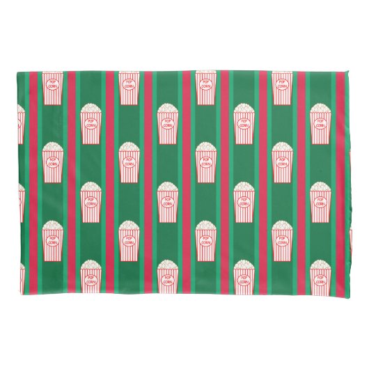 おもしろいとファンシークリスマスポップコーン 枕カバー (正面)