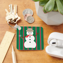 おもしろいとファンシークリスマス雪だるま刑事 キーホルダー