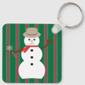 おもしろいとファンシークリスマス雪だるま刑事 キーホルダー (裏面)