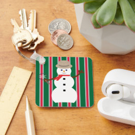 おもしろいとファンシークリスマス雪だるま刑事 キーホルダー