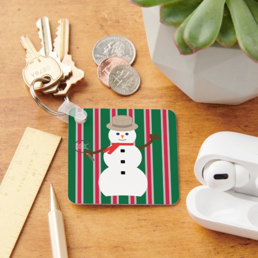 おもしろいとファンシークリスマス雪だるま刑事 キーホルダー (デスク)