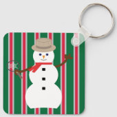 おもしろいとファンシークリスマス雪だるま刑事 キーホルダー (裏面)