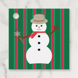 おもしろいとファンシークリスマス雪だるま刑事 フェイバータグ