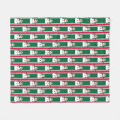 おもしろいとファンシークリスマス雪だるま刑事 フリースブランケット (正面(横))