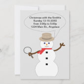 おもしろいとファンシークリスマス雪だるま刑事 招待状 (裏面)