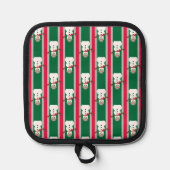 おもしろいとファンシークリスマス雪だるま刑事 鍋敷き (正面)