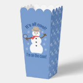 おもしろいとファンシークリスマス雪だるま探偵ポップコーン フェイバーボックス (裏面)