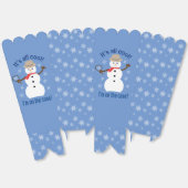 おもしろいとファンシークリスマス雪だるま探偵ポップコーン フェイバーボックス (見開き)