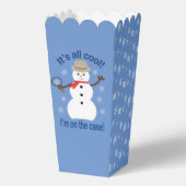 おもしろいとファンシークリスマス雪だるま探偵ポップコーン フェイバーボックス (正面)