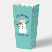 おもしろいとファンシークリスマス雪だるま探偵ポップコーン フェイバーボックス (裏面)