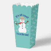 おもしろいとファンシークリスマス雪だるま探偵ポップコーン フェイバーボックス (正面)