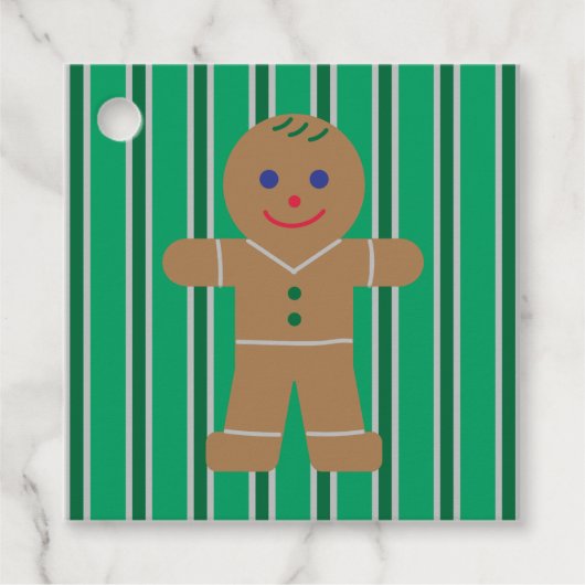 おもしろいとファンシークリスマス・ジンジャーブレッド フェイバータグ (正面)