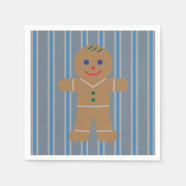 おもしろいとファンシージンジャーブレッドマン スタンダードカクテルナプキン