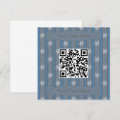おもしろいとファンシースノーフレークQRコード 招待状 (正面/裏面)