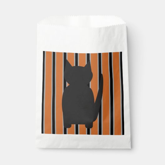 おもしろいとファンシーハロウィンブラックシルエット猫 フェイバーバッグ (正面)