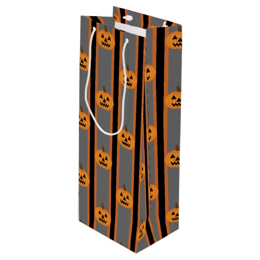 おもしろいとファンシーハロウィーンカボチャ ワインギフトバッグ (正面アングル)