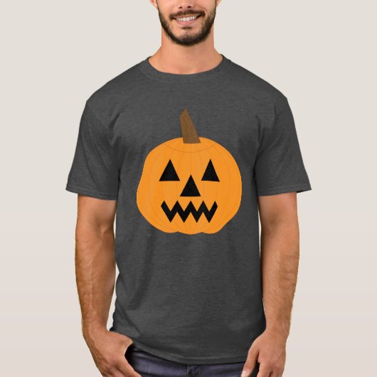 おもしろいとファンシーハロウィーンカボチャ Tシャツ (正面)