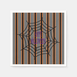 おもしろいとファンシーハロウィーンスパイダーウェブ スタンダードカクテルナプキン