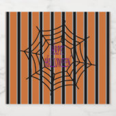 おもしろいとファンシーハロウィーンスパイダーウェブ ビールラベル (シングルラベル)