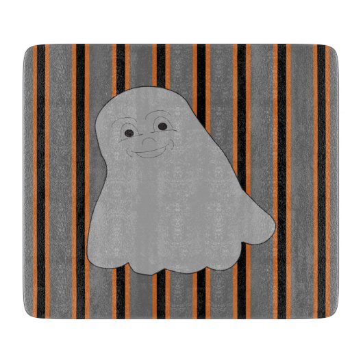 おもしろいとファンシーハロウィーン幽霊 カッティングボード (正面)