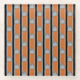 おもしろいとファンシーハロウィーン幽霊 ガラスコースター