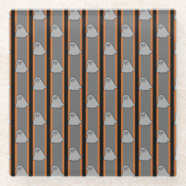 おもしろいとファンシーハロウィーン幽霊 ガラスコースター