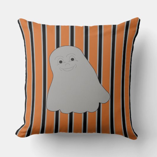 おもしろいとファンシーハロウィーン幽霊 クッション (正面)
