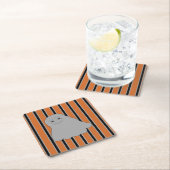 おもしろいとファンシーハロウィーン幽霊 スクエアペーパーコースター (インサイチュ)