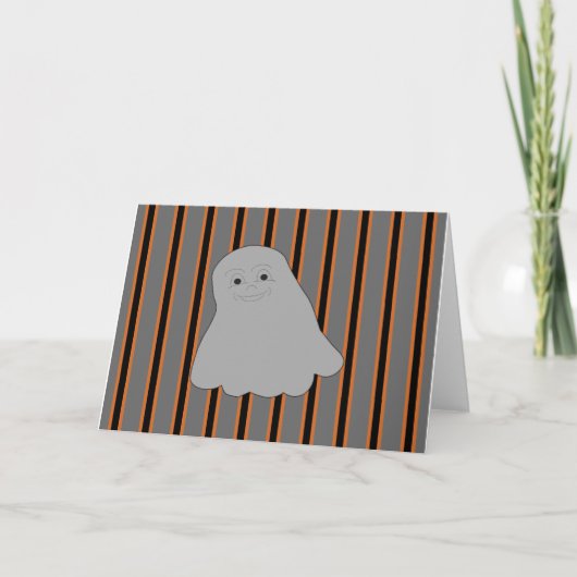 おもしろいとファンシーハロウィーン幽霊 招待状 (正面)
