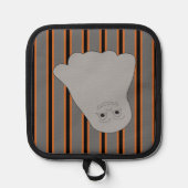 おもしろいとファンシーハロウィーン幽霊 鍋敷き (正面)