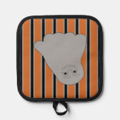 おもしろいとファンシーハロウィーン幽霊 鍋敷き (正面)