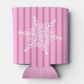 おもしろいとファンシーピンクの雪片 缶クーラー (裏面)