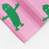 おもしろいとファンシーピンクピクル フリースブランケット (角)