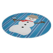 おもしろいとファンシーブルー雪だるま刑事 カッティングボード (角)