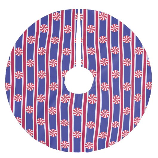 おもしろいとファンシーペパーミントキャンディ ブラッシュドポリエステルツリースカート (正面)