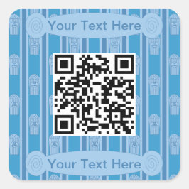 おもしろいとファンシーポップコーンQRコード スクエアシール