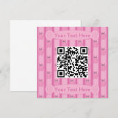 おもしろいとファンシー子猫のQRコード 招待状 (正面/裏面)